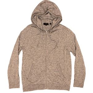 VINCE Mens Wool Cashmere Full Zip Hoodie Sweatshirt Medium Gray